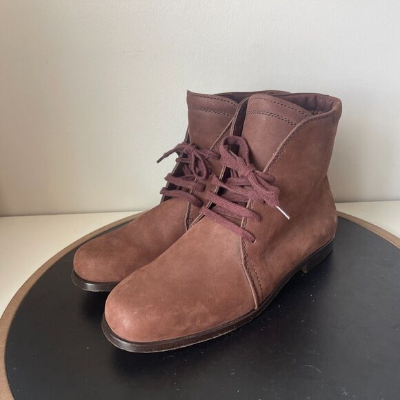 Tods Ankle Booties Women's‎ Brown Leather Lace Up Size 37 US 7 - Picture 4 of 12